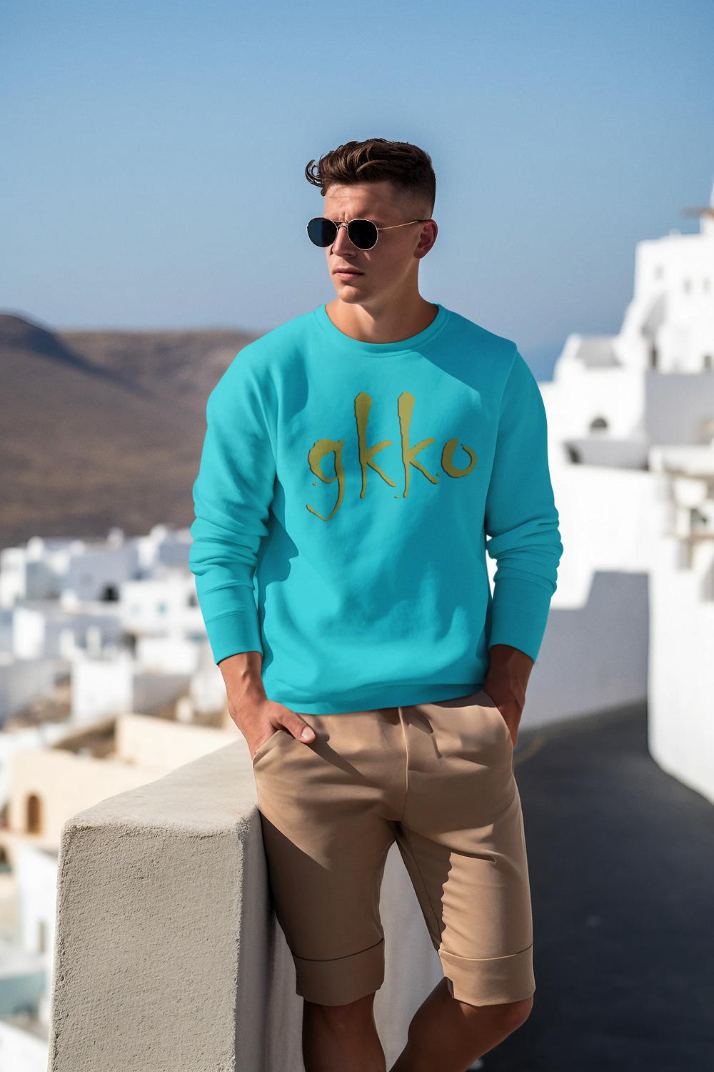 Chic Bright Coloured Soft Cotton-Blend Sweatshirt